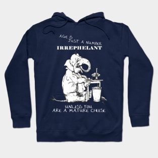 Age Is Just A Number Birthday Elephant Humor Hoodie